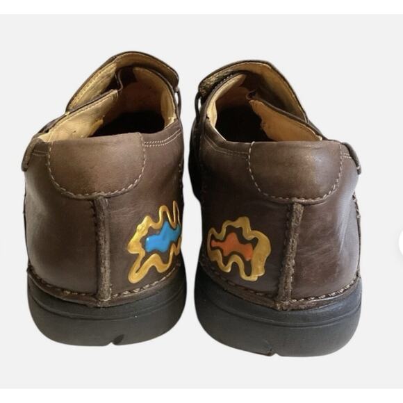 Clarks Hadleigha Structured Hand Painted Leather Loafers Comfort Women 9.5M - Picture 10 of 11